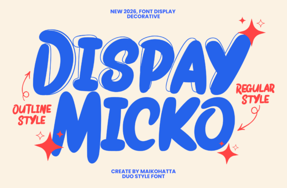 Discover the Playful and Bold Dispay Micko Font