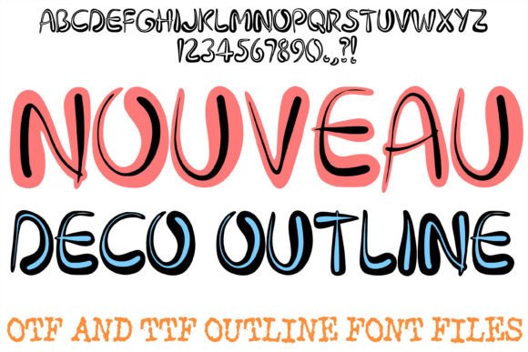 Embrace Elegance with Nouveau Deco Outline Font