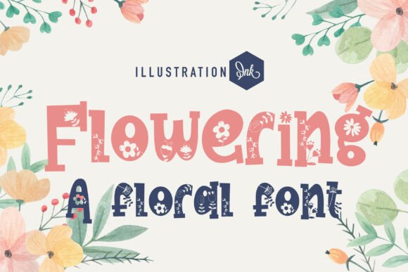 Flowering Family: A Bold, Charming Decorative Font