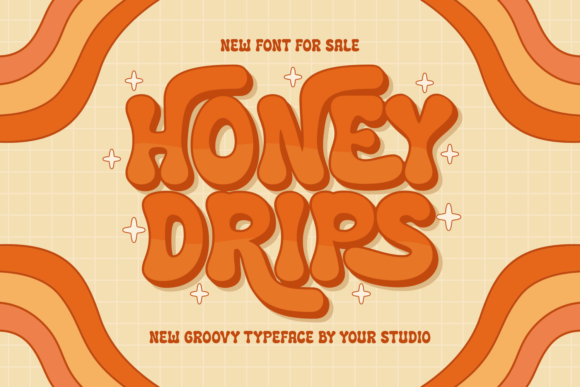 Honey Drips: A Cute Retro Serif Font