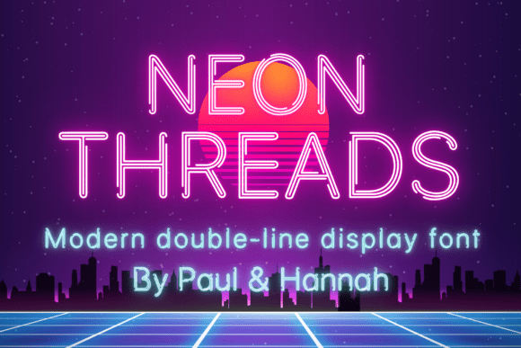Neon Threads: A Modern and Stylish Double-Line Display Font