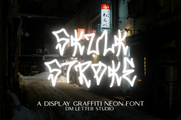 Skulk Stroke: The Ultimate Graffiti Neon Display Font for Bold and Edgy Designs