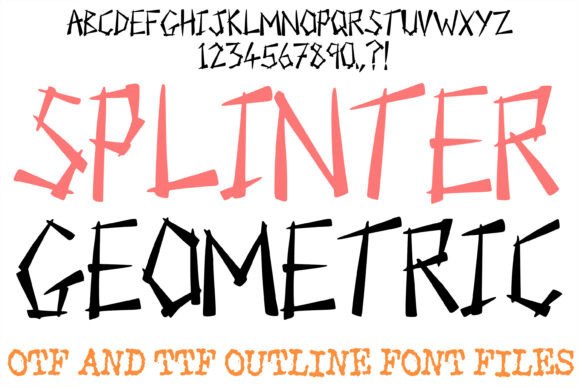 Unleash Creativity with Splinter Geometric Font