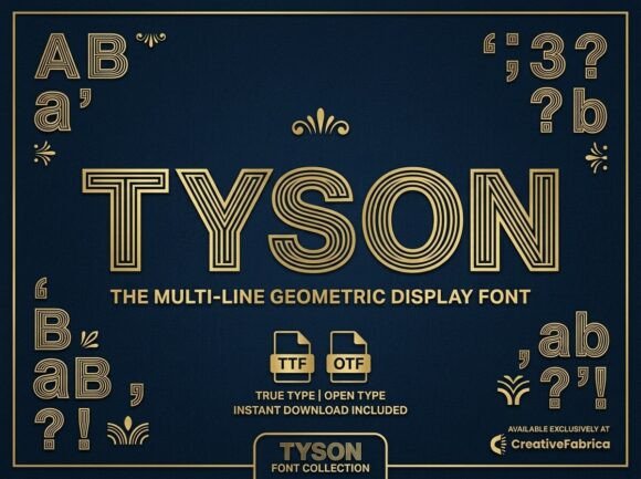 Unleash Creativity with Tyson: A Decorative Display Font for High-Impact Designs