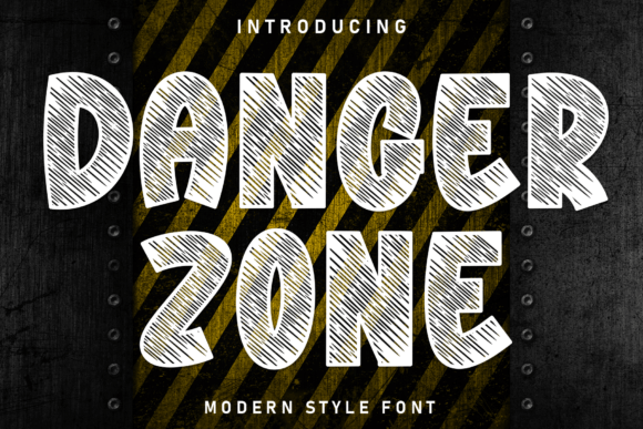 Unleash Raw Energy with Danger Zone: The Perfect Font for High-Impact Projects
