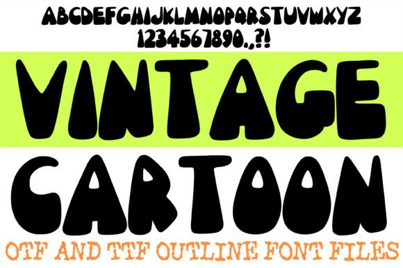 Vintage Cartoon: A Nostalgic and Playful Display Font
